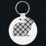 rabbit plaid pattern, retro, vintage key ring<br><div class="desc">Durable and lightweight keychain featuring a vibrant,  high-quality print,  perfect for keys,  bags,  backpacks,  small gifts,  souvenirs,  and everyday accessories.</div>