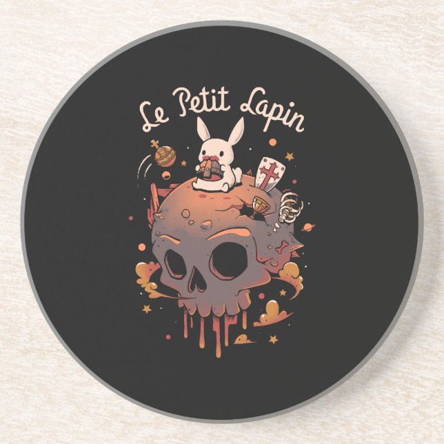 Rabbit Planet - White Bunny Prince Coaster (Front)