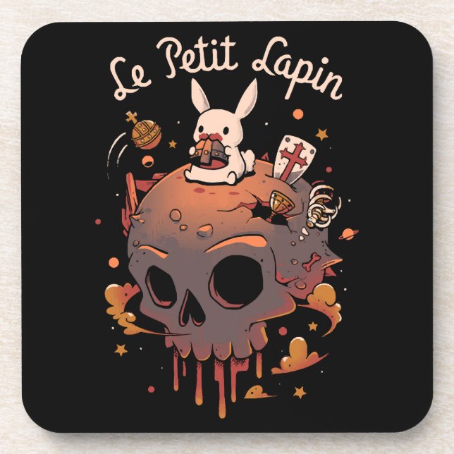 Rabbit Planet - White Bunny Prince Coaster (Front)