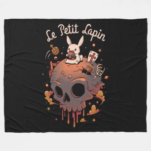 Rabbit Planet - White Bunny Prince Fleece Blanket