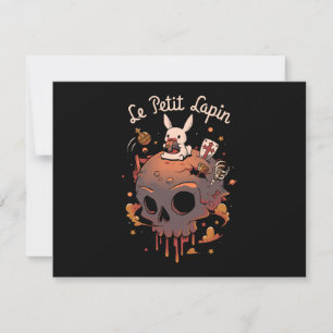 Rabbit Planet - White Bunny Prince Holiday Card