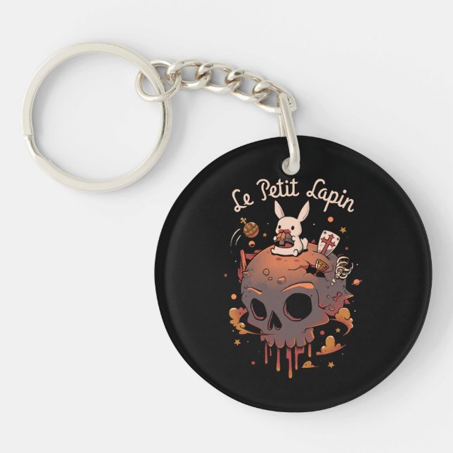 Rabbit Planet - White Bunny Prince Key Ring (Front)