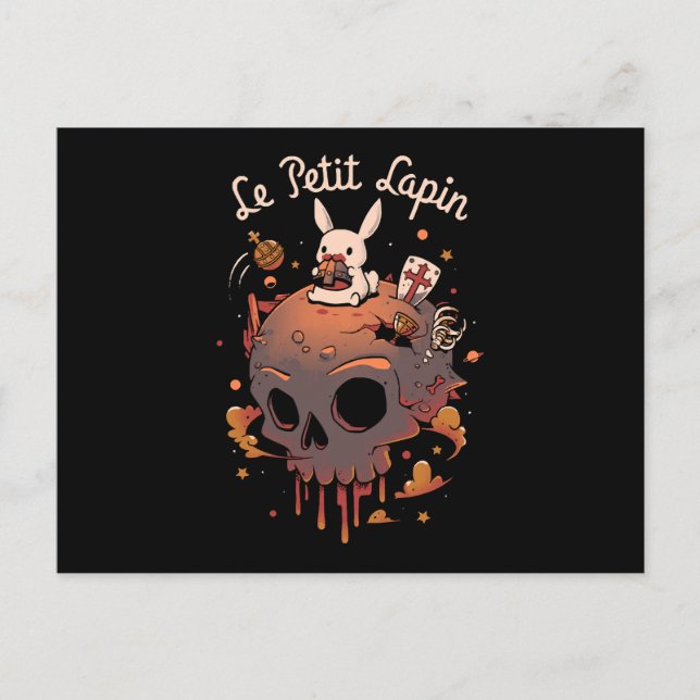 Rabbit Planet - White Bunny Prince Postcard (Front)