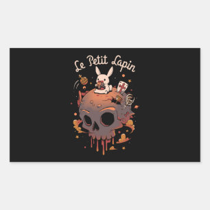 Rabbit Planet - White Bunny Prince Rectangular Sticker