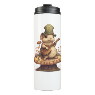 Rabbit Playing Banjo On Mushroom Bunny Cottagecore Thermal Tumbler