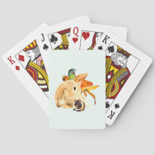 rabbit playing cards
