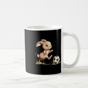 Rabbit Playing Soccer - Rabbit Futbol - Rabbit Soc Coffee Mug