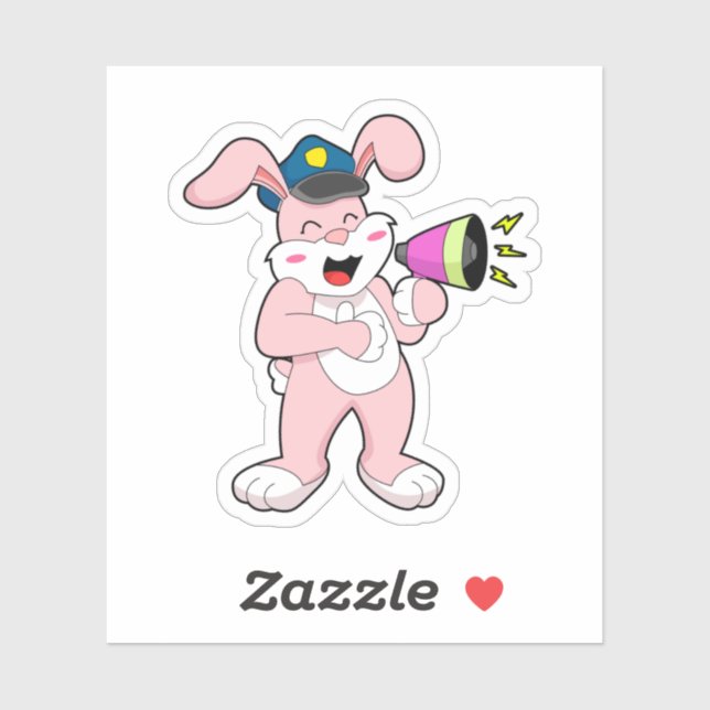 Rabbit Police officer Microphone (Sheet)