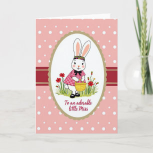 Rabbit Polka Dot Pattern Card
