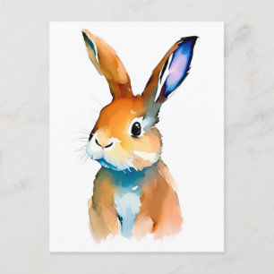 Rabbit Portrait 027 postcard