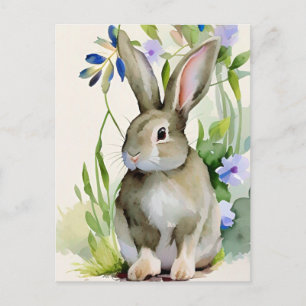 Rabbit Portrait 043 Postcard