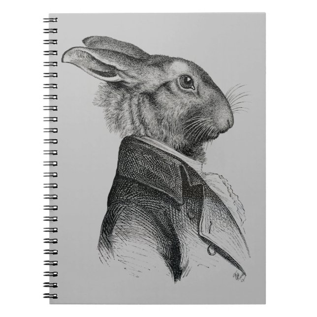 Rabbit Portrait Profile Notebook (Front)