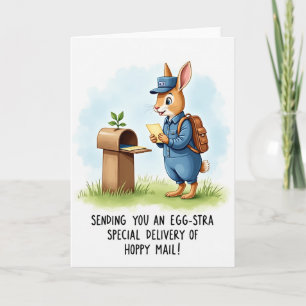 Rabbit Postman Delivery Card