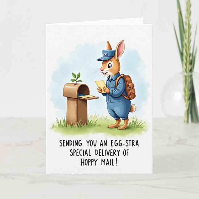 Rabbit Postman Delivery Card (Front)