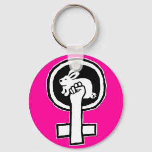 Rabbit Power! Official Susan Ash-Lee Products Key Ring