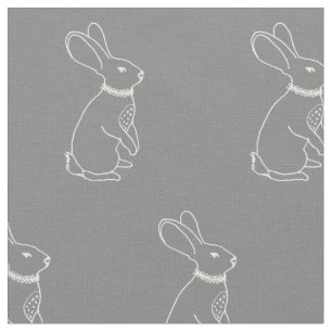 Rabbit Print Fabric