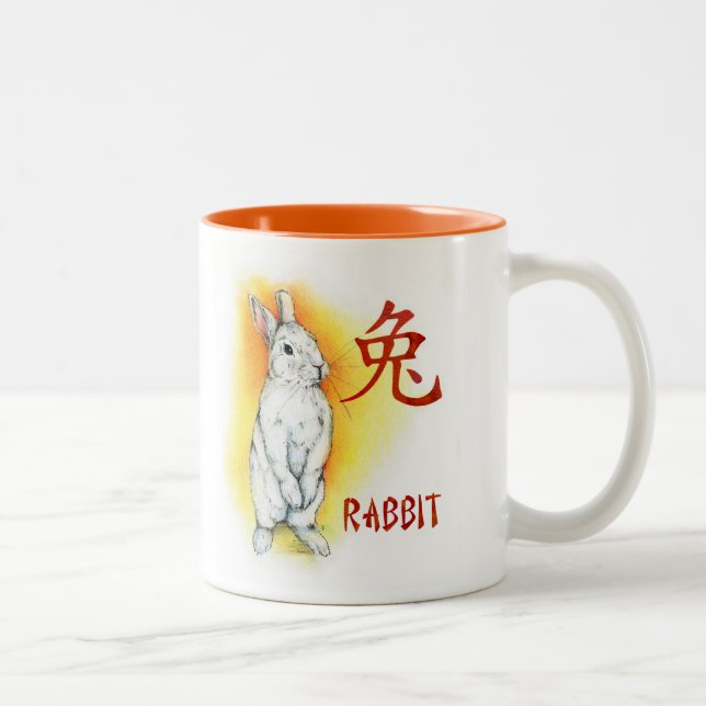 RABBIT RABBIT Two-Tone COFFEE MUG (Right)