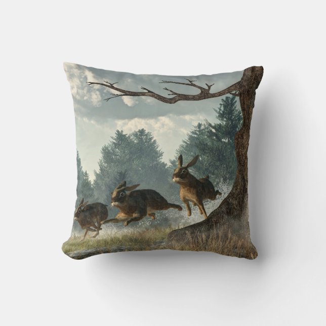 Rabbit Race Cushion (Front)