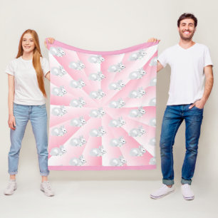 Rabbit & Rainbow Fleece Blanket