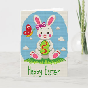 Rabbit Red Swirls Celebration Card