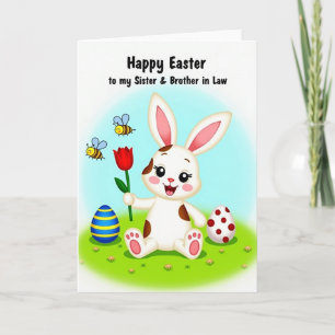 Rabbit Red Tulip Pattern Card