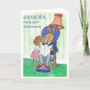 'Rabbit' Retirement Card for Grandfather