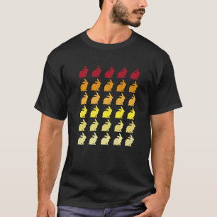 Rabbit Retro Animal Pattern   T-Shirt