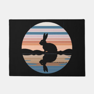 Rabbit Retro Sunset Doormat