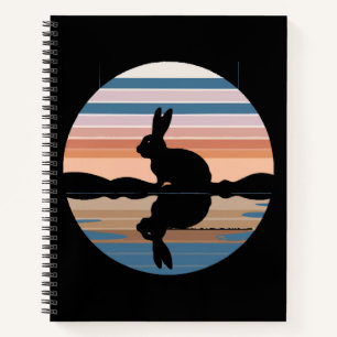 Rabbit Retro Sunset Notebook