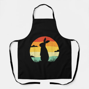 Rabbit Retro Vintage 80s Style Bunny Lover Apron