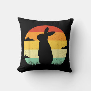 Rabbit Retro Vintage 80s Style Bunny Lover Cushion
