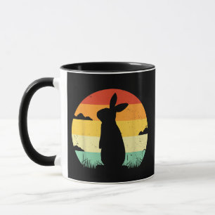 Rabbit Retro Vintage 80s Style Bunny Lover Mug