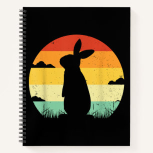 Rabbit Retro Vintage 80s Style Bunny Lover Notebook