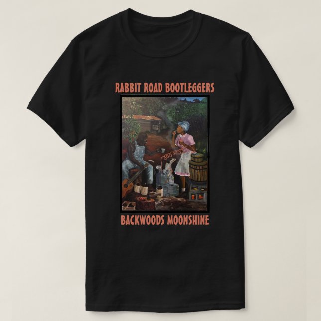 RABBIT ROAD BOOTLEGGERS WHISKEY STILL T-Shirt (Design Front)