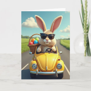 Rabbit Road Trip Holiday Card