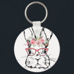 rabbit rose, retro, vintage key ring<br><div class="desc">Durable and lightweight keychain featuring a vibrant,  high-quality print,  perfect for keys,  bags,  backpacks,  small gifts,  souvenirs,  and everyday accessories.</div>