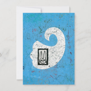 Rabbit Sees A Ghost Greeting Card