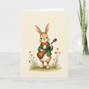 Rabbit Serenade Greeting Card