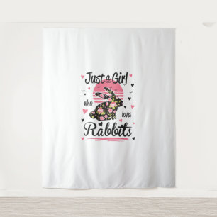Rabbit Shirt. Just A Girl Who Loves Rabbits Tapestry