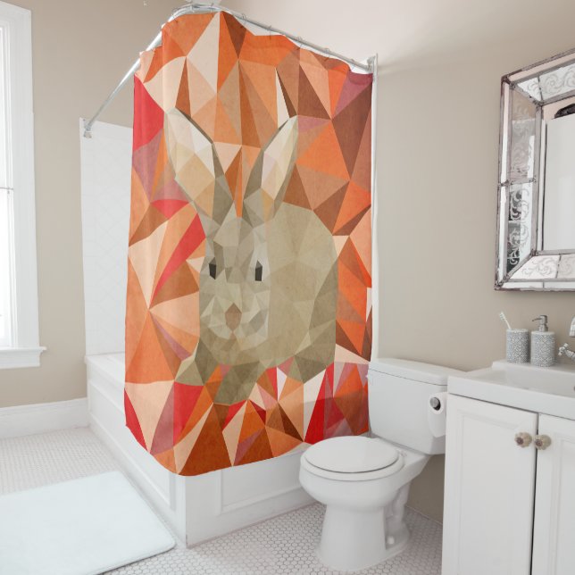 Rabbit Shower Curtain (In Situ)