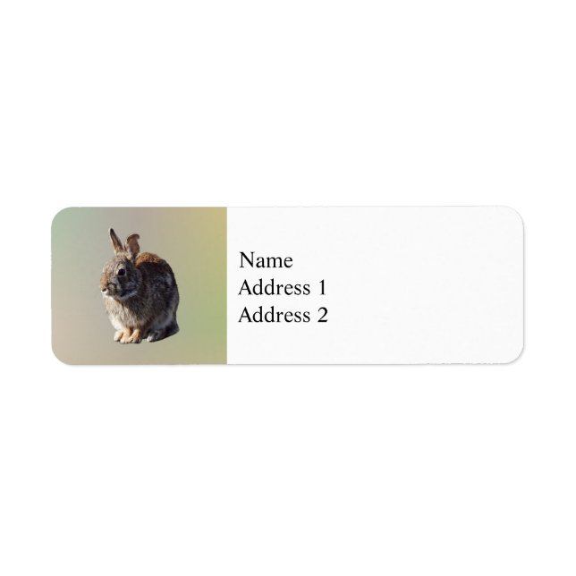 Rabbit Sitting Return Address Label (Front)