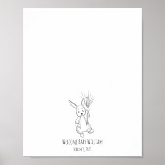 Rabbit sketch Fingerprint Guestbook
