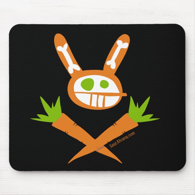 Rabbit Skull Mouse Pad (Front)