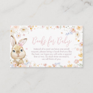 Rabbit Somebunny Baby Shower Books for Baby Enclosure Card