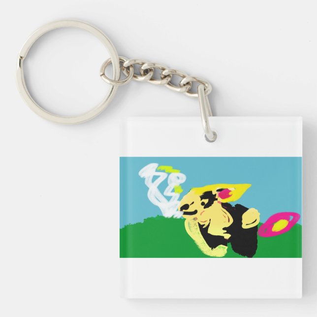 Rabbit spring   key ring (Front)