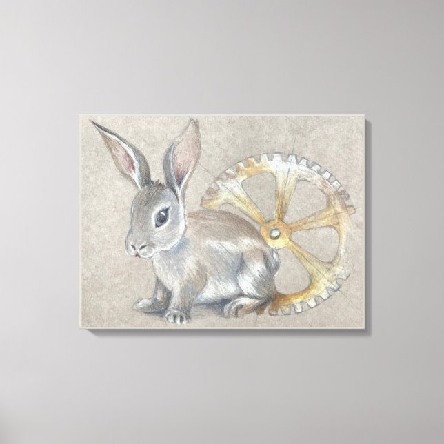 Rabbit Stretched Canvas Print (Front)