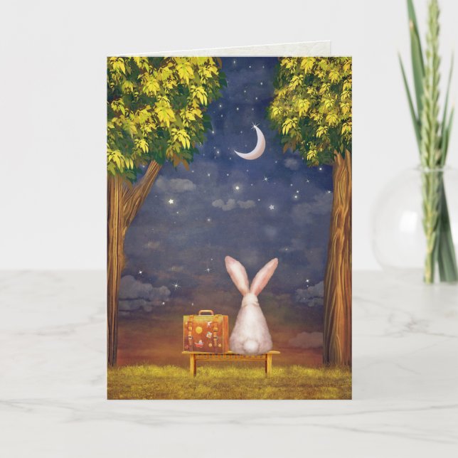 Rabbit Sympathy Card (Front)