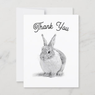 Rabbit Thank You Postcard
