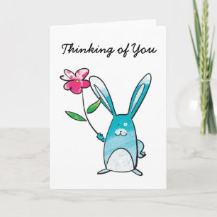 Rabbit Thinking of You Card