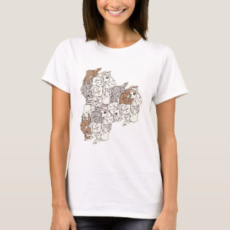 Rabbit Tile Tessellation (WBGL_BW) T-Shirt